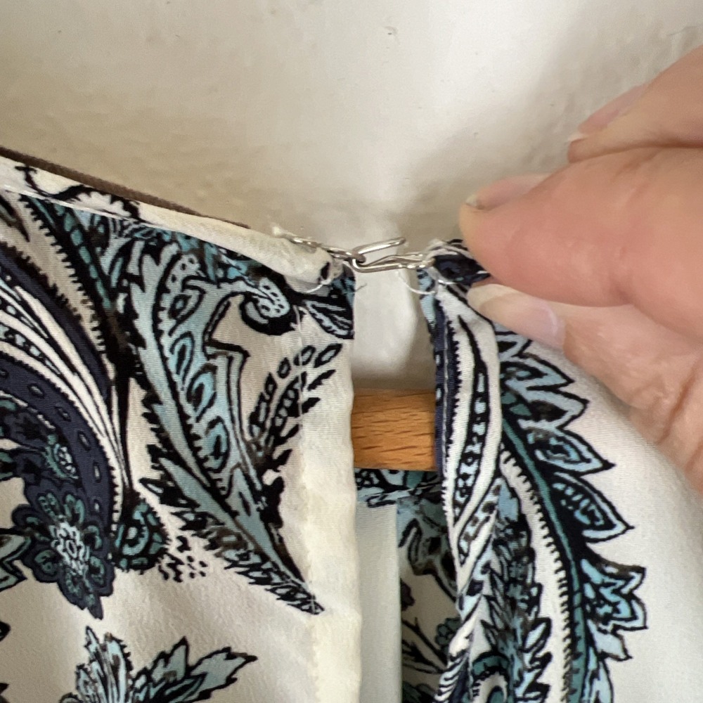 Loft Halter Maxi Dress Size 6 Paisley Coastal Beachy Summer Pleated Work Office - Picture 7 of 16